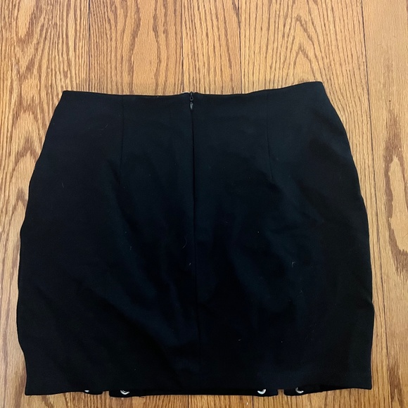 By the Way Black Mini Skirt with Slits - Picture 3 of 3